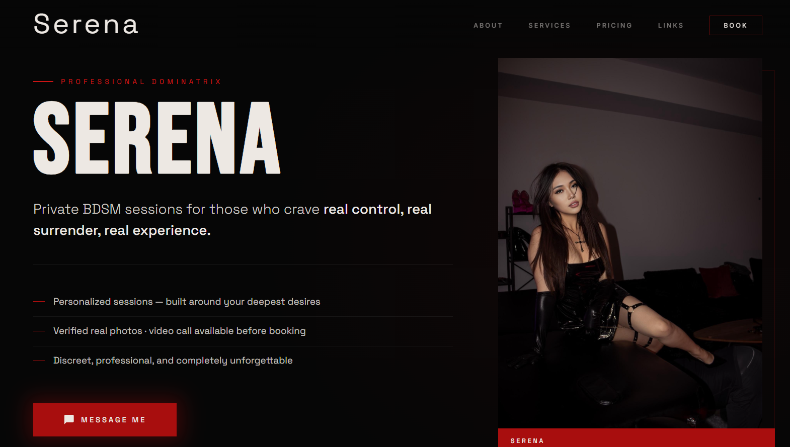 Serena Goddess — personal brand landing page